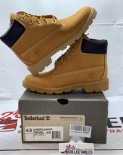 Timberland 6-Inch Classic Boots Juniors 4.5 Wheat Nubuck Waterproof