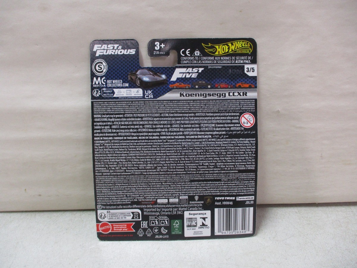 Hot Wheels Premium Fast & Furious Koenigsegg CCXR | eBay