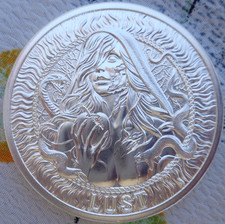 1 oz. LUST #4 Seven Deadly Sins Series BU round .999 fine silver