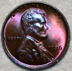 Brilliant Uncirculated 1926-P Lincoln Cent, Gorgeous, Vibrantly Toned specimen.