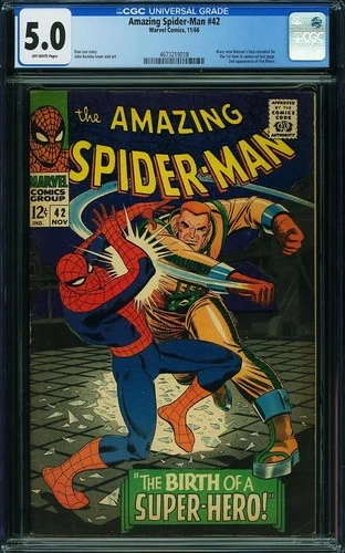 Amazing Spider-man #42 (1966) - CGC 5.0 - MARY JANE WATSON FACE REVEAL