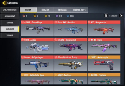 Call of Duty Mobile Account mit mystischen Waffen-Skins, Charakter-Skins, Andro 