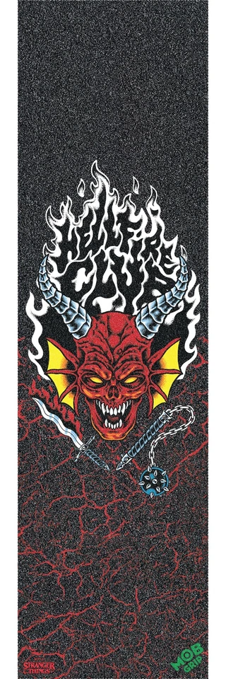 Mob x Stranger Things Skateboard Grip Tape Hellfire Club 9" x 33"