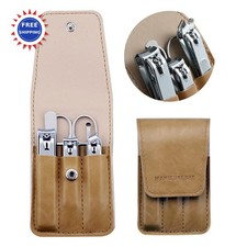 Nail Clipper Set 6 Pcs Toenail Clippers Stainless Steel Fingernail Leather Gift