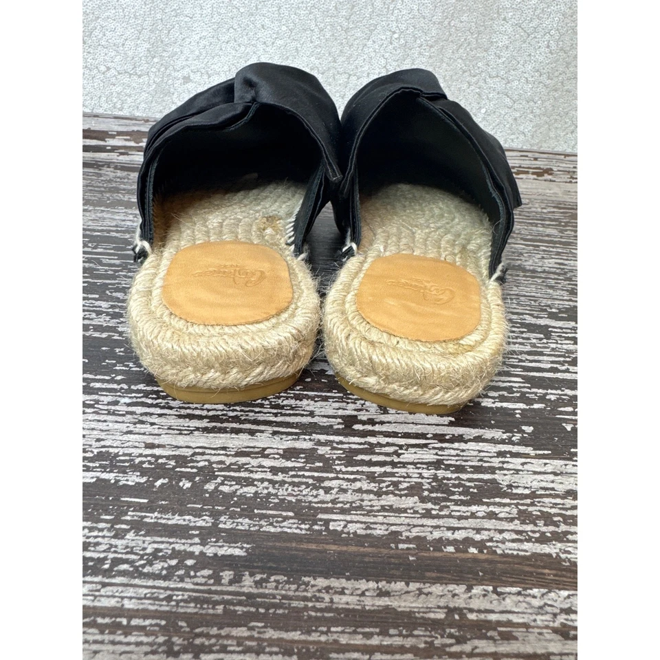 Эспадрилья Castaner Black Satin Twist Bow Slide Summer Wedding - Изображение 4 из 4