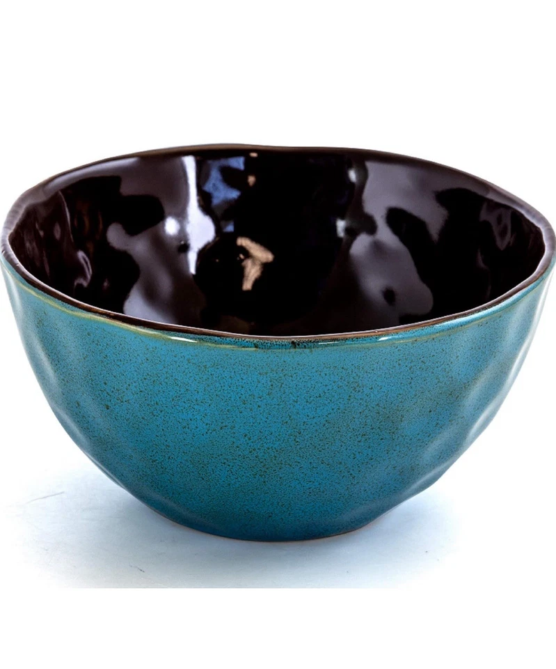 Vajilla de gres de lujo Elama Sea Glass de 16 piezas con ajuste completo Foto 4 de 4