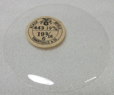 GLASS POCKET WATCH CRYSTAL WATCHMAKER SIZE 19 10/16 H 6 REPLACEMENT PART 459