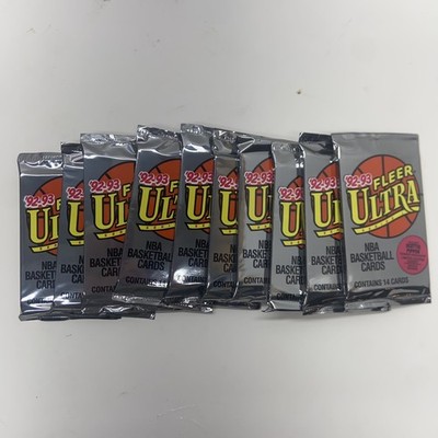 Fleer 1992-93 NBA Basketball Sealed Fleer Ultra Series 1 Lot of 10 Packs