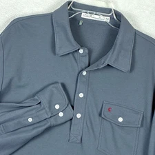 Criquet Players Shirt Mens XL Gray Pique Pima Polo Golf Tennis Preppy Classic