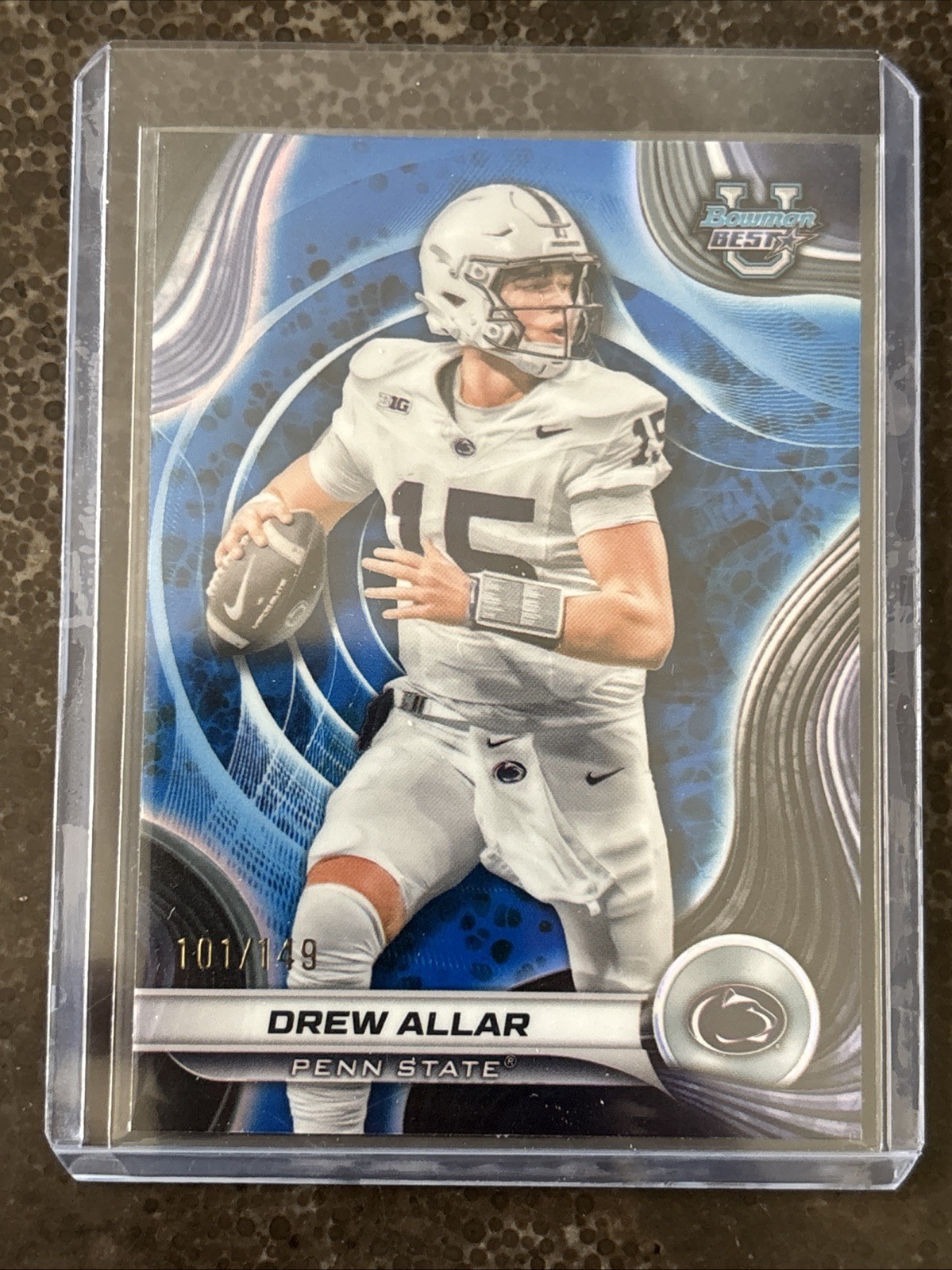 Drew Allar 2024 Bowman's Best University Blue Refractor Color Match 101/149 PSU