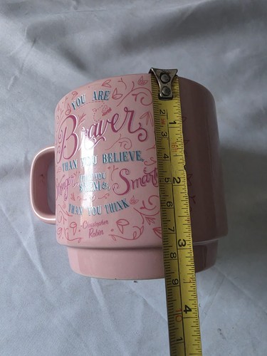 Limited Edition Disney Wisdom Quote Mug Pink Winnie The Pooh Piglet & Tigger.  - Afbeelding 6 van 6