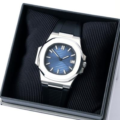 Ocean Naut   NH35 Automatic Watch | 40mm | Blue Dial | Steel Case | Rubber Strap