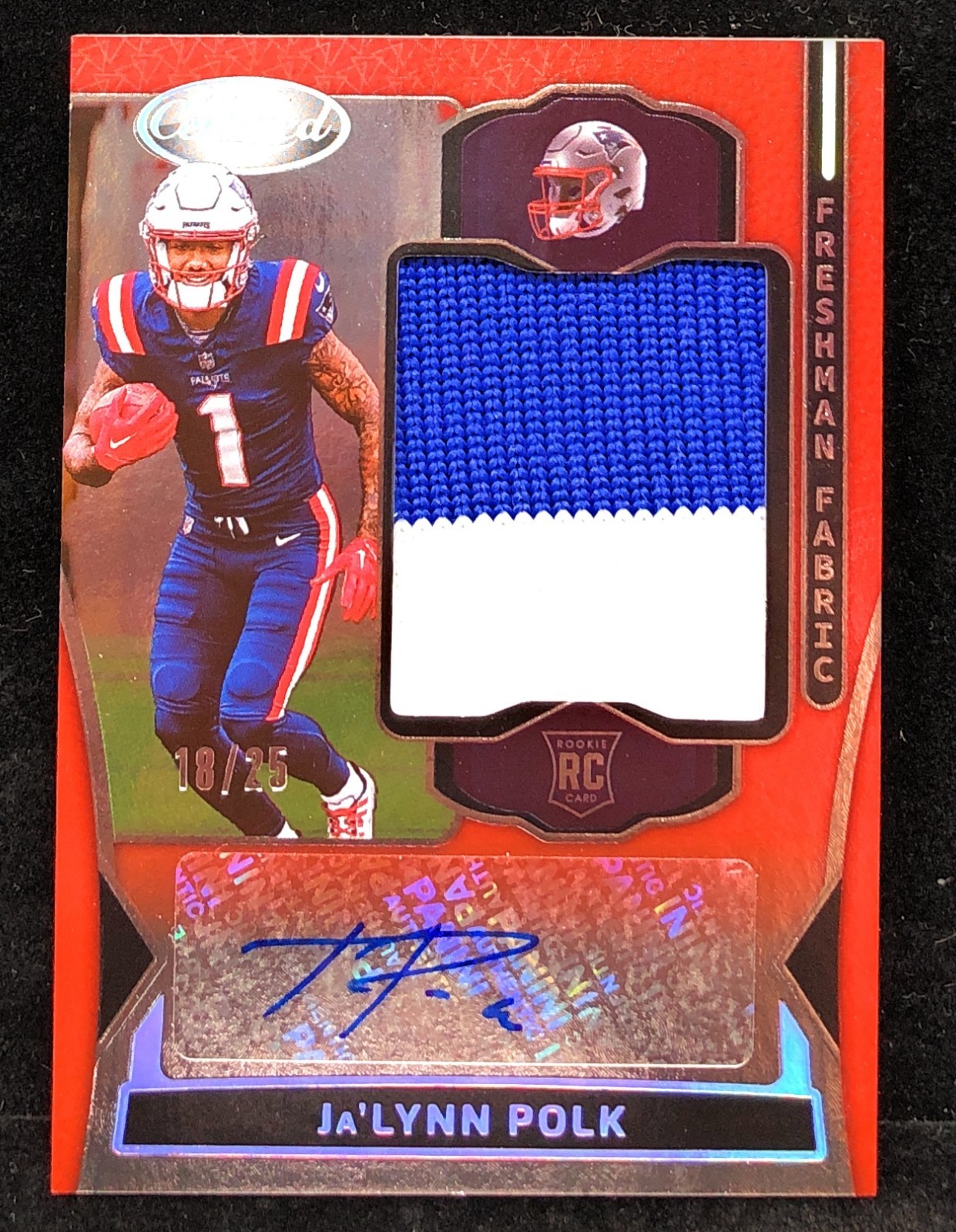 2024 Certified Ja'Lynn Polk Freshman Fabric Mirror Patch Red Etch RC Auto #18/25