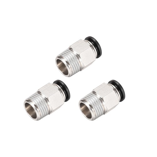5 Raccords Rapides Pousser OD 12mm X 1/4" NPT Mâle - Pour Systèmes Air Industriel, Pneumatique, Freinage - 7