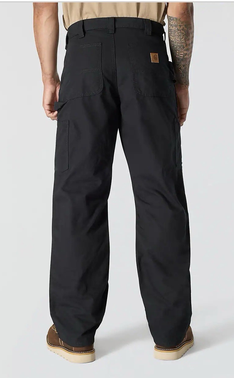 NWT Carhartt Men’s Black Canvas Loose Fit Utility Work Carpenter Pants 36x32 