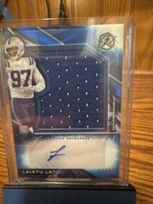2024 Laiatu Latu Topps Resurgence RC AUTO Patch RPA-LL Blue /99 Color Match SSP!