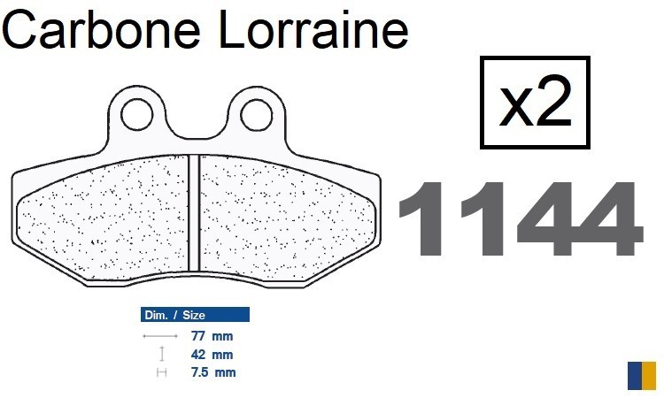 Plaquettes Carbone Lorraine de frein avant anti-bruit pour Sachs 125