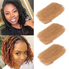 Afro Kinky Bulk Human Hair Honey Blonde 3 Packs 150g for Dreadlocks Braiding