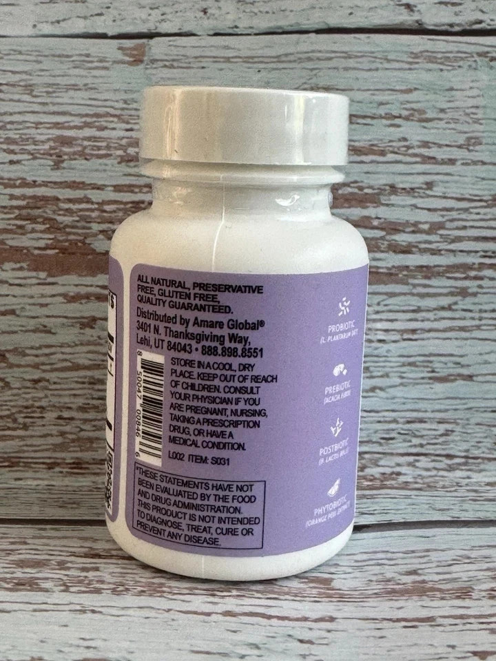 Amare Global GBX Fit 30 Capsules - 1st Quadbiotic for Weight Loss - Pack of 1