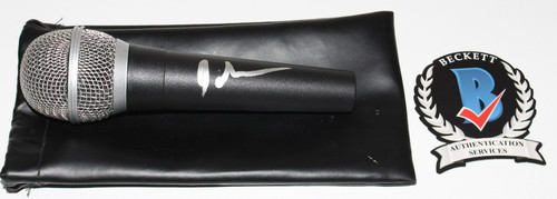 JOHNNY RZEZNIK GOO GOO DOLLS SINGER SIGNED MICROPHONE BECKETT COA DIZZY UP GIRL