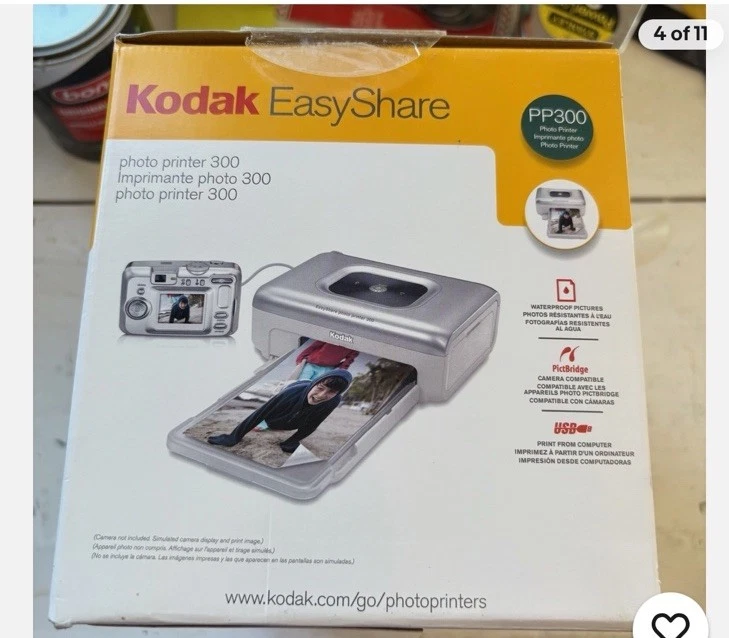 Kodak EasyShare PP300 Digital Photo Thermal Printer, 600 photo & ink  - Image 2 of 4