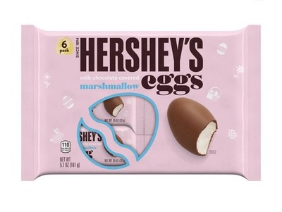 HERSHEY'S Milk Chocolate Marshmallow Eggs Easter Candy 5.7 oz 6 Pack