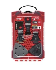 Milwaukee 49-10-9215 Oscillating Multi-Tool Blade Kit (15-Piece) Sanding Pad
