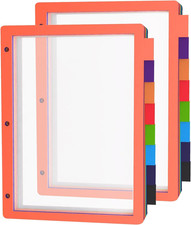 16Pcs/2 Set 8 Tab Dividers for 3 Ring Binder, 16 Pcs Clear Color 3 Ring Binder D