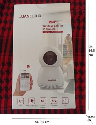 Juan cloud 360° PTZ & Auto-Tracking-Innenüberwachungskamera 2K ,weiß, neu u. unb