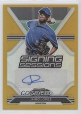 2021 Panini Prizm Draft Picks Signing Sessions Gold 5/10 Jairo Lopez Auto 0c2