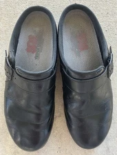 SAS Clogs Mules Shoes Womens Black Leather Soft Comfort Size 6 C/D