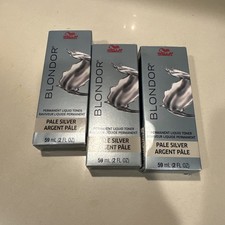 3 Wella Blondor Toner /81 Pale Silver, 2 oz