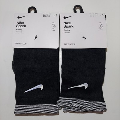 Nike Spark Man's Women's Youth Running CREW Socks DriFit Cushioned 2 Pairs