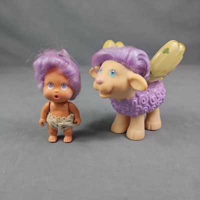 My Little Angel Clover & Lily Doll Set 1993 Vintage Ertl Toy Lamb & Baby