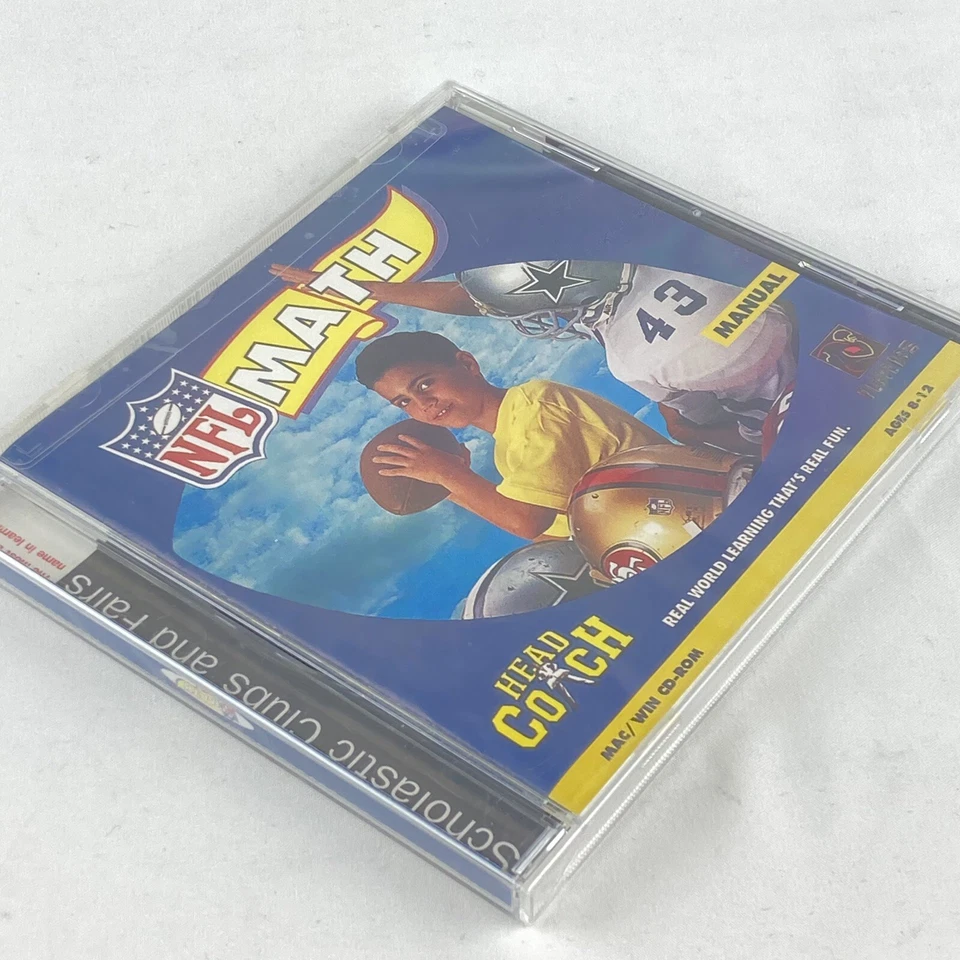 Mac Windows PC CD ROM NFL Math 1997 Brand New Sealed Ages 8-12 - Image 2 of 4