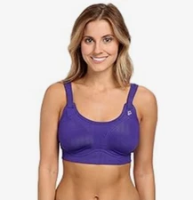 Skirt Sport Kelly Padded BRA High Impact Extra Support Purple Stretchy Size 38C