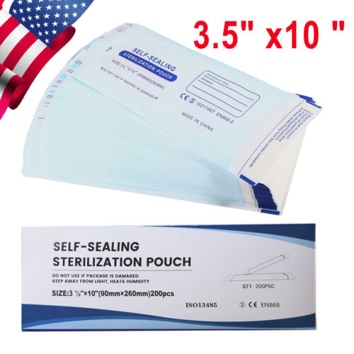 Self-Sealing Sterilization Pouches 3.5" x 10" 200 Pcs / Box pa - Picture 2 of 19