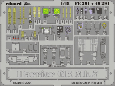 eduard FE291 1/48  Harrier GR.7 for Hasegawa