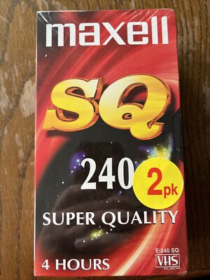 Maxell E-240 SQ Super Quality 4 Hours VHS Leerkassette 2 Stück NEU 