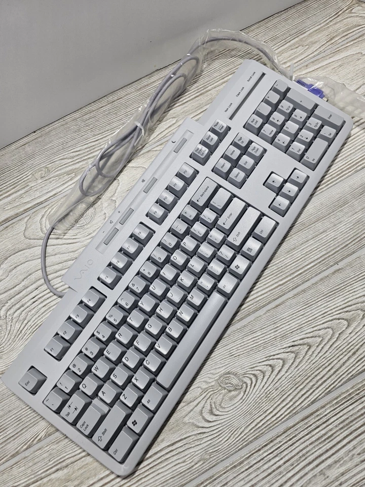 VINTAGE Sony Vaio PCVA-KB4P/U PS/2 Wired Computer Keyboard Brand New - Image 2 of 4