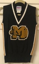 Vintage "M" Cheerleading Supply Co Orlon Acrylic Spirit Sweater Vest