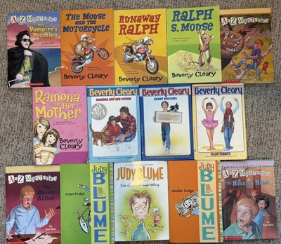 14 Girls Chapter Reading Books Blume, Cleary, A to Z Mysteries GOOD+ Condition