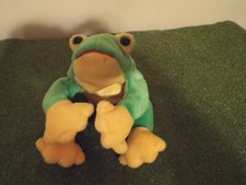 Ty Beanie Babies Green and Yellow 8in smoochy Frog - 4039
