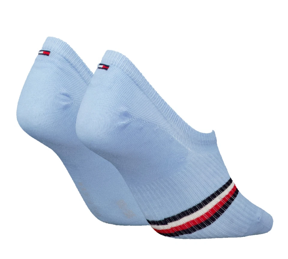 TOMMY HILFIGER | Womens 2 Pairs Bamboo High Cut Footie No Show Socks | UK 6-8 — 第 2/3 张图片