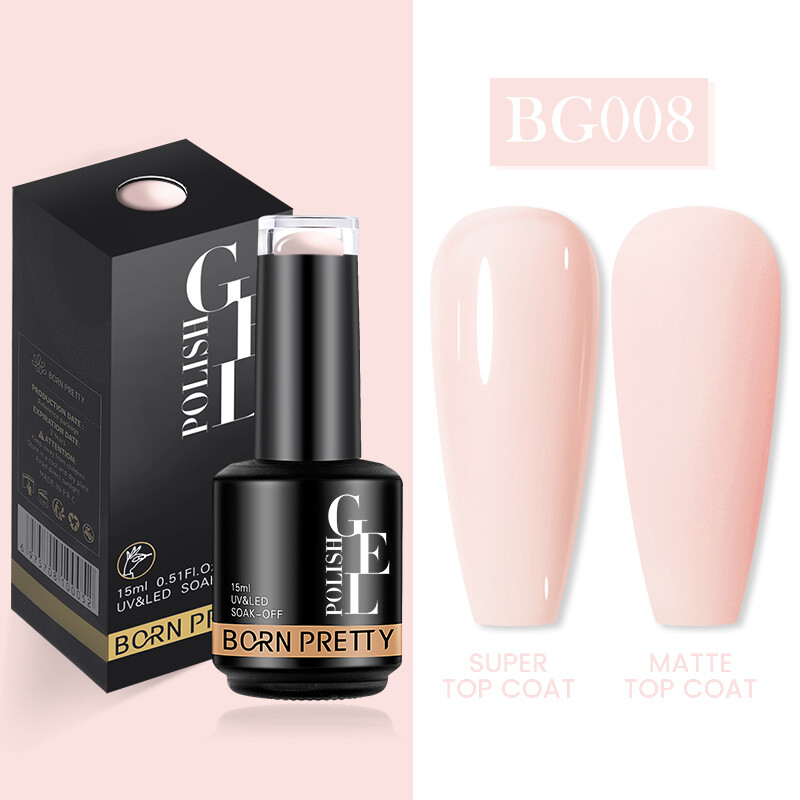 BORN PRETTY 15ml Nail Gel Polish Nude Pink Jelly Gel Glitter Soak Off Gel Nail - Zdjęcie 32 z 152
