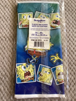 SpongeBob SquarePants Vintage DesignWare Plastic Tablecover 54'' x 96'' Sealed
