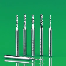 10Pcs PCB Bit Set 3.175mm Tungsten Twist Drill Bits 0.2 - 2.5mm Carbide Saw Hole