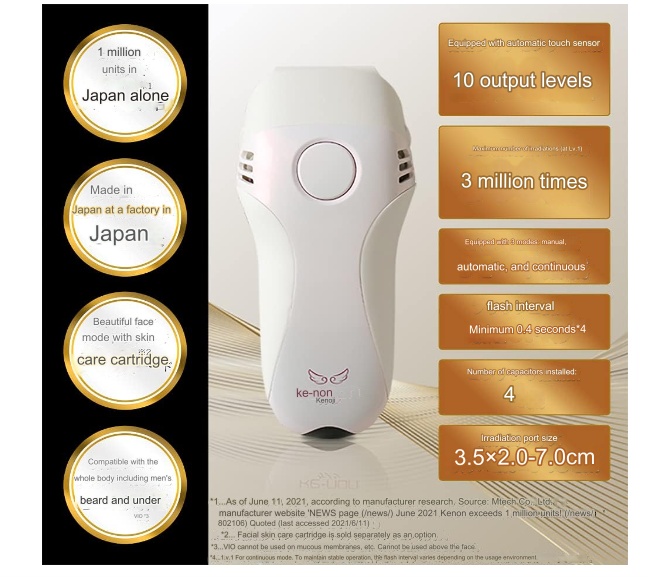 Mtech KE-NON Home Hair Remover Whole Body Pink Gold From Japan | eBay