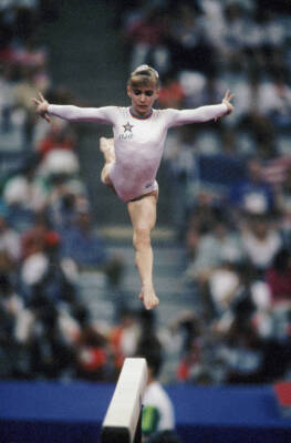USA Shannon Miller during Women's Balance Beam at Palau Sant Jordi- Old Photo