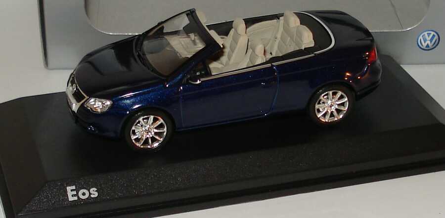 Miniature VW Eos V6 Cabriolet Norev 1/43 Bleu Métallique